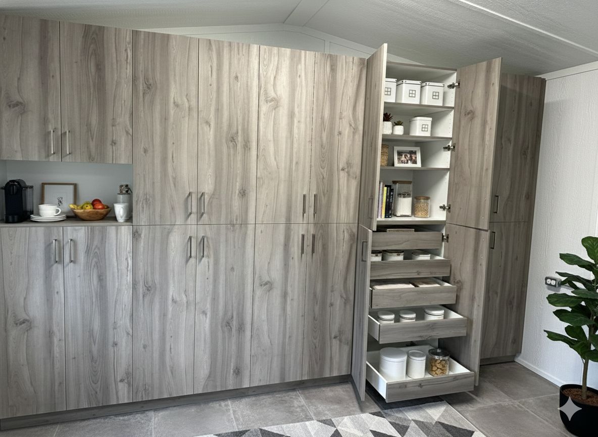 Modern Pantry with Pull-outs